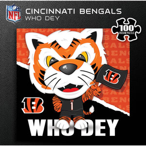 Masterpieces Puzzles - Who Dey - Cincinnati Bengals Mascot 100 Piece Puzzle