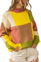 Load image into Gallery viewer, Color Block Mock Neck Sweater
