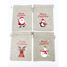 Load image into Gallery viewer, Love and Repeat - Merry Christmas Snowflake Draw String Gift Bag
