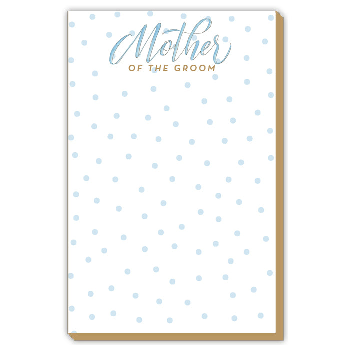 Mother Of The Groom Blue Dots Luxe Large Pad