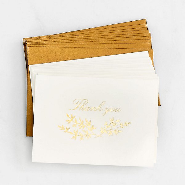 Paper Source Golden Bough Thank You Card Set