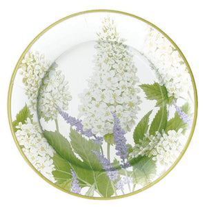 Caspari Fleurs De Mariage Paper Dinner Plates in White