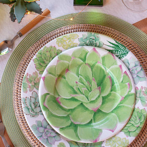 Caspari Succulents Paper Dinner Plates