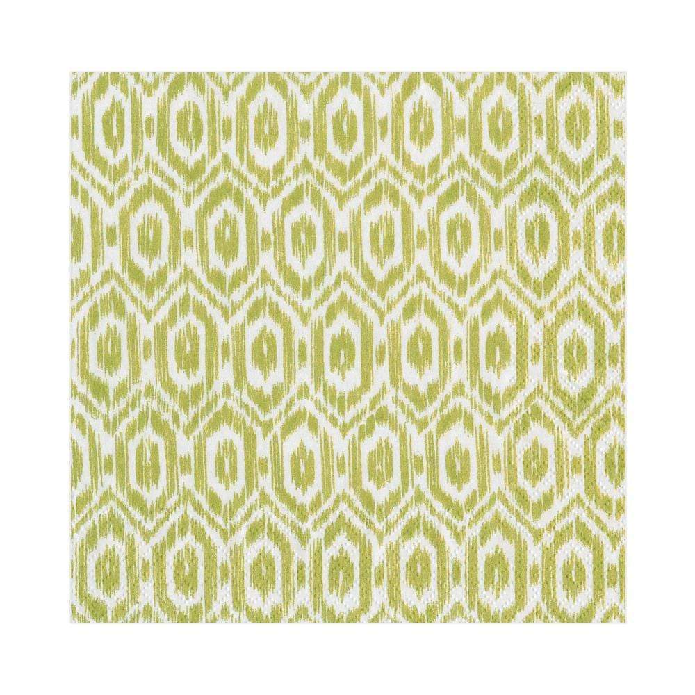 Caspari Amala Ikat Paper Luncheon Napkins in Green