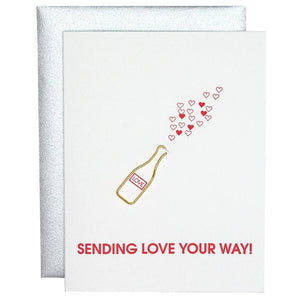Sending Love Your Way Paper Clip Greeting Card