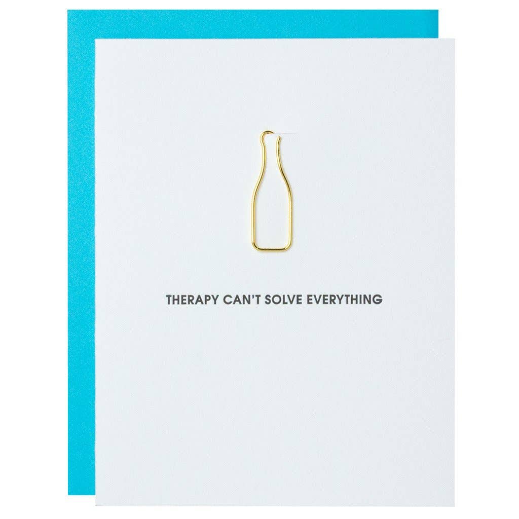 Therapy Can't Solve Paper Clip Greeting Card