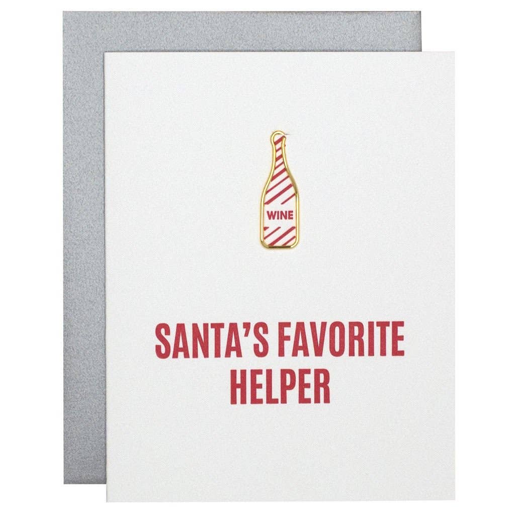 Santa's Favorite Helper Paper Clip Greeting Card