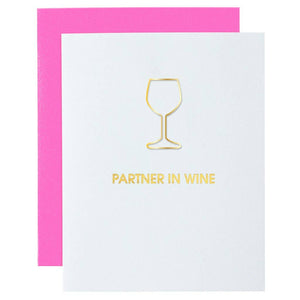 Partner in Wine Paper Clip Greeting Card