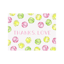 Load image into Gallery viewer, Brake Ink Stationery - Thanks Love Tennis Note Card
