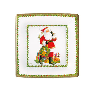 Caspari Jolly St. Nick Salad Plate