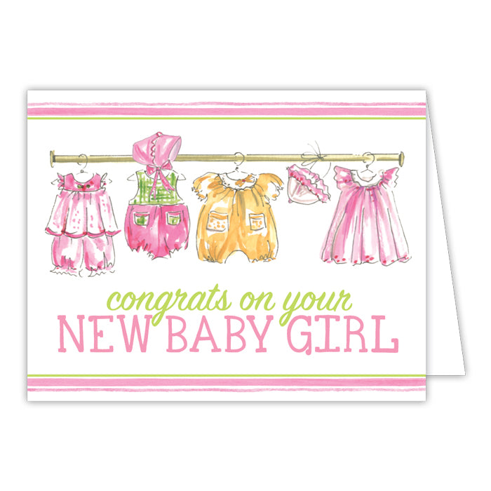 Congrats On Your New Baby Girl Greeting Card