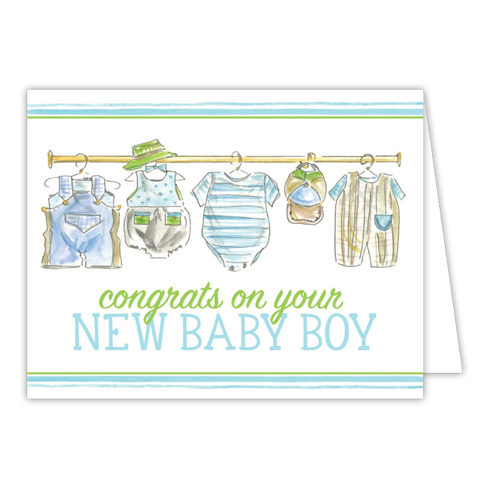 Congrats On Your New Baby Boy Greeting Card