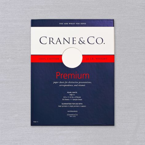 Crane 32 Lb. Pearl White 8 1/2 x 11 Sheet