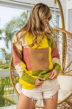 Load image into Gallery viewer, Color Block Mock Neck Sweater
