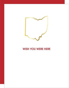 Wish You Were Here Ohio Paper Clip Greeting Card