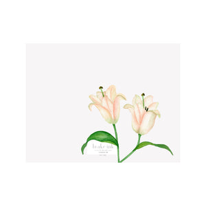 Lily Floral Folded Note Card