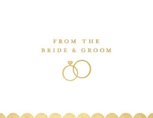 Bride And Groom Rings Notecard