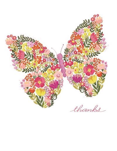 Full Of Joy Butterfly Notecard