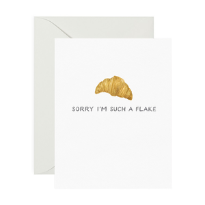 Flaky Sorry Greeting Card