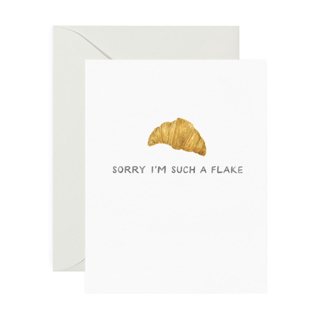 Flaky Sorry Greeting Card
