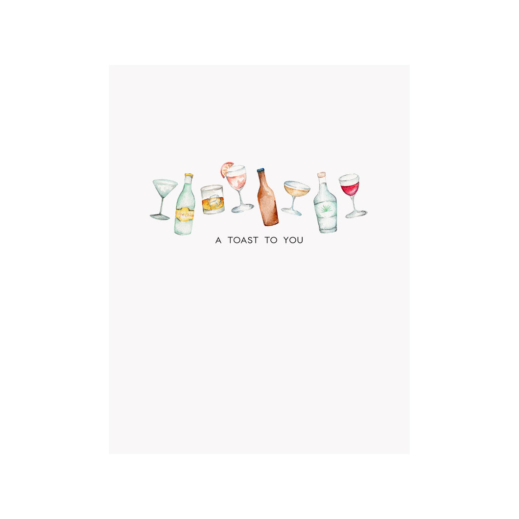 Brake Ink Stationery - A Toast to You Celebration Greeting Card