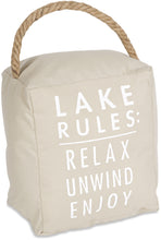Load image into Gallery viewer, Lake Rules - 5&quot; x 6&quot; Door Stopper
