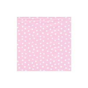 Caspari Small Dots Paper Cocktail Napkins in Pink