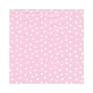 Caspari Small Dots Paper Luncheon Napkins in Pink