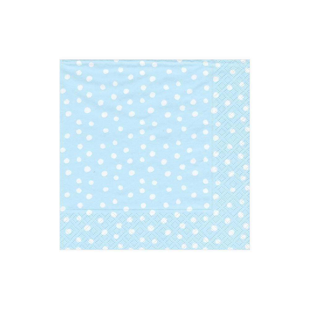 Caspari Small Dots Paper Cocktail Napkins in Blue