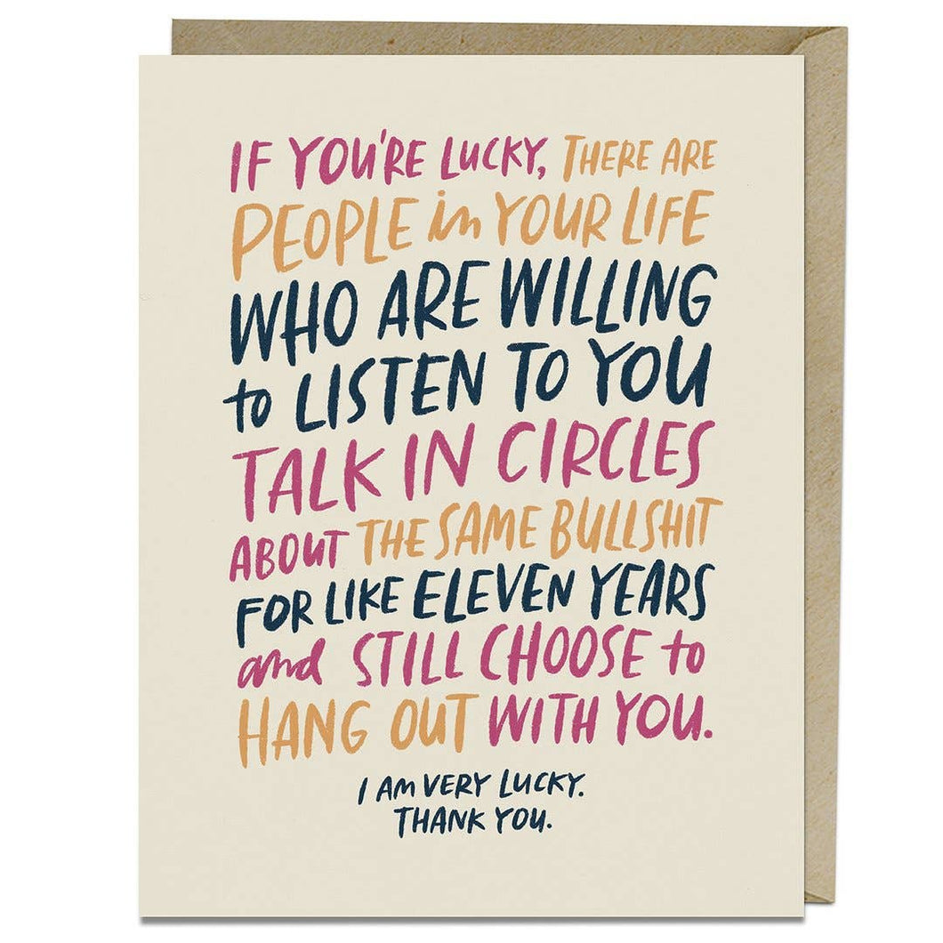 Talk In Circles Greeting Card
