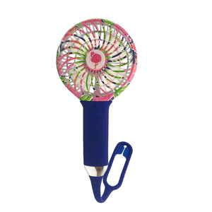 Island Collection - 3 Speed USB Rechargeable Crew COOL Fan Flamingo Print