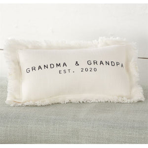 Grandparents Est. 2020 Pillow