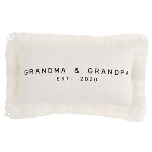Grandparents Est. 2020 Pillow