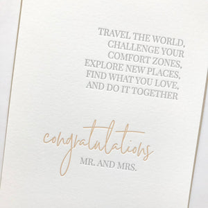 Travel Wedding Greeting Card