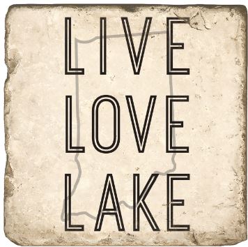 Live Love Lake Indiana Marble Coaster