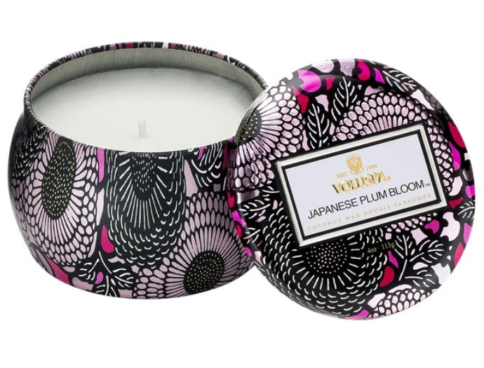 Voluspa Japanese Plum Bloom Petite Tin Candle