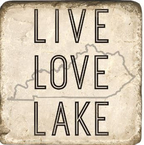 Live Love Lake Kentucky Marble Coaster