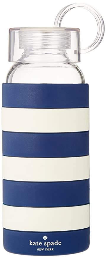 Kate Spade New York 'Navy Rugby Striped' Water Bottle