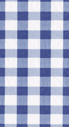 Gingham Blue Guest Towel