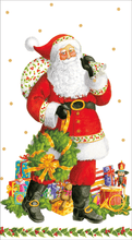 Load image into Gallery viewer, Caspari Jolly St. Nick Guest Towel Napkin
