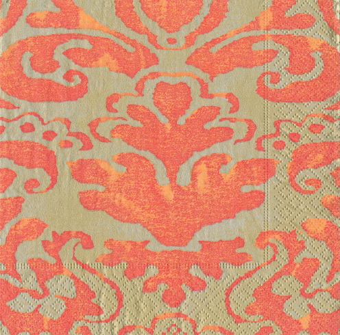 Caspari Palazzo Coral Cocktail Napkin