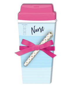 Lady Jayne 'Nurse Coffee Cup' Notepad and Pen