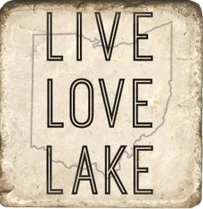 Live Love Lake Ohio Marble Coaster