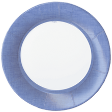Load image into Gallery viewer, Caspari Linen Border Paper Dinner Plate
