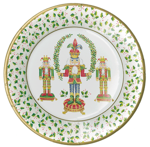 Caspari Nutcracker Christmas Dinner Plate