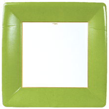 Load image into Gallery viewer, Caspari Grosgrain Square Paper Dinner Plate
