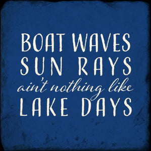 Boat Waves Lake Days Marble Coaster