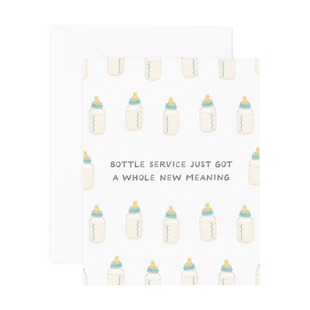Bottle Service Greeting Card