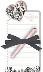 Lady Jayne 'Best Teacher Ever' Notepad with Pen