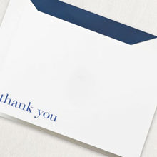 Load image into Gallery viewer, Crane Bodoni Blue Thank You Note
